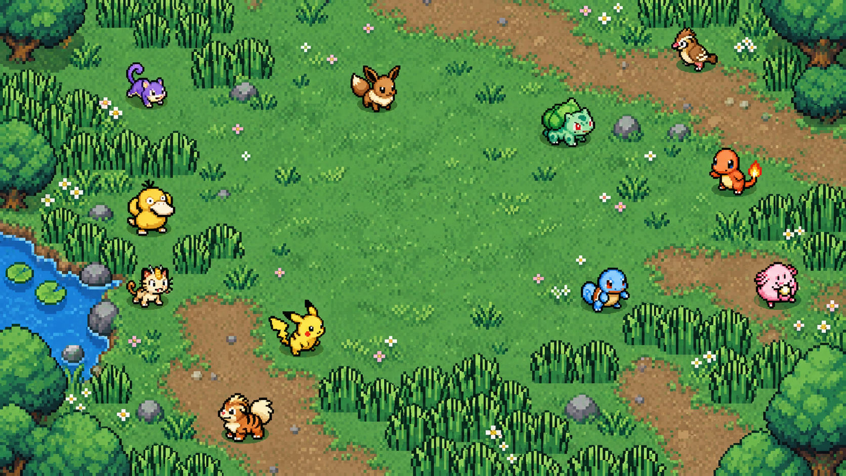PokéSurvivor 玩家封面插畫：寶可夢夥伴